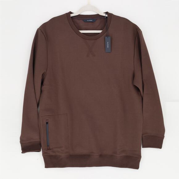 Natori Men's Espresso Brushed Fleece Bagani Classic-Fit Sweatshirt Size XXL - Picture 4 of 6